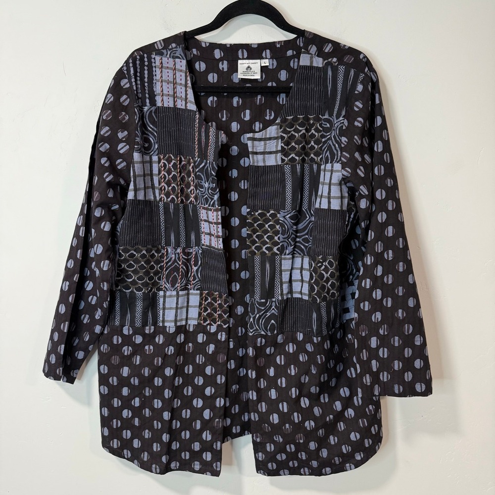 Marketplace Handwork of India Women's Jacket Lightweight Patchwork Cotton Large